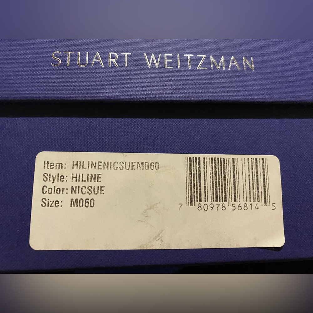 Stuart Weitzman Suede Over-the-Knee Blue Boots - Picture 3 of 9